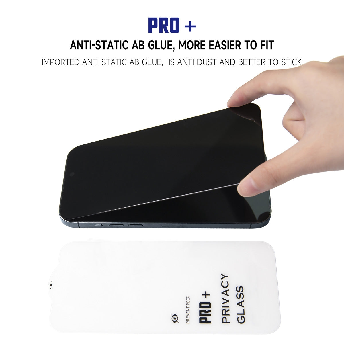 Full Cover Privacy Tempered Glass Screen Protector for iPhone 16 Pro (6.3 inches) (Retail Packaging)