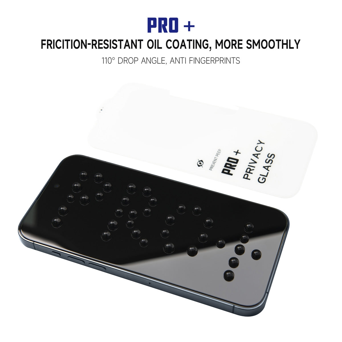 Full Cover Privacy Tempered Glass Screen Protector for iPhone 16 Pro (6.3 inches) (Retail Packaging)