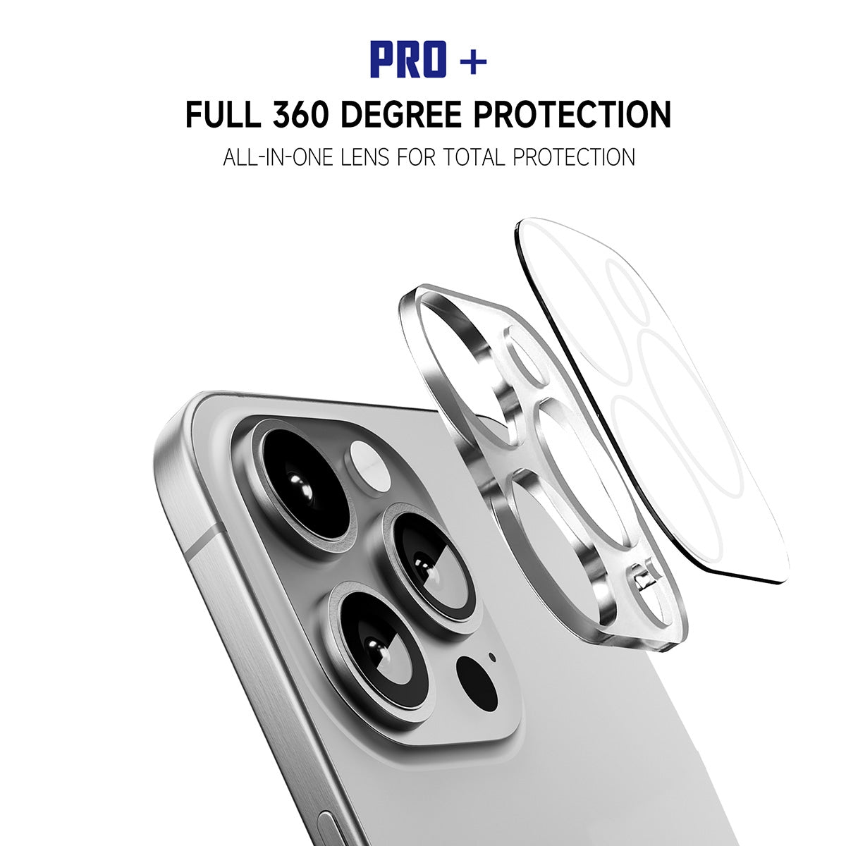 Full Cover Rear Camera Lens Tempered Glass Protector for iPhone 16 Pro/ 16 Pro Max (Retail Packaging)