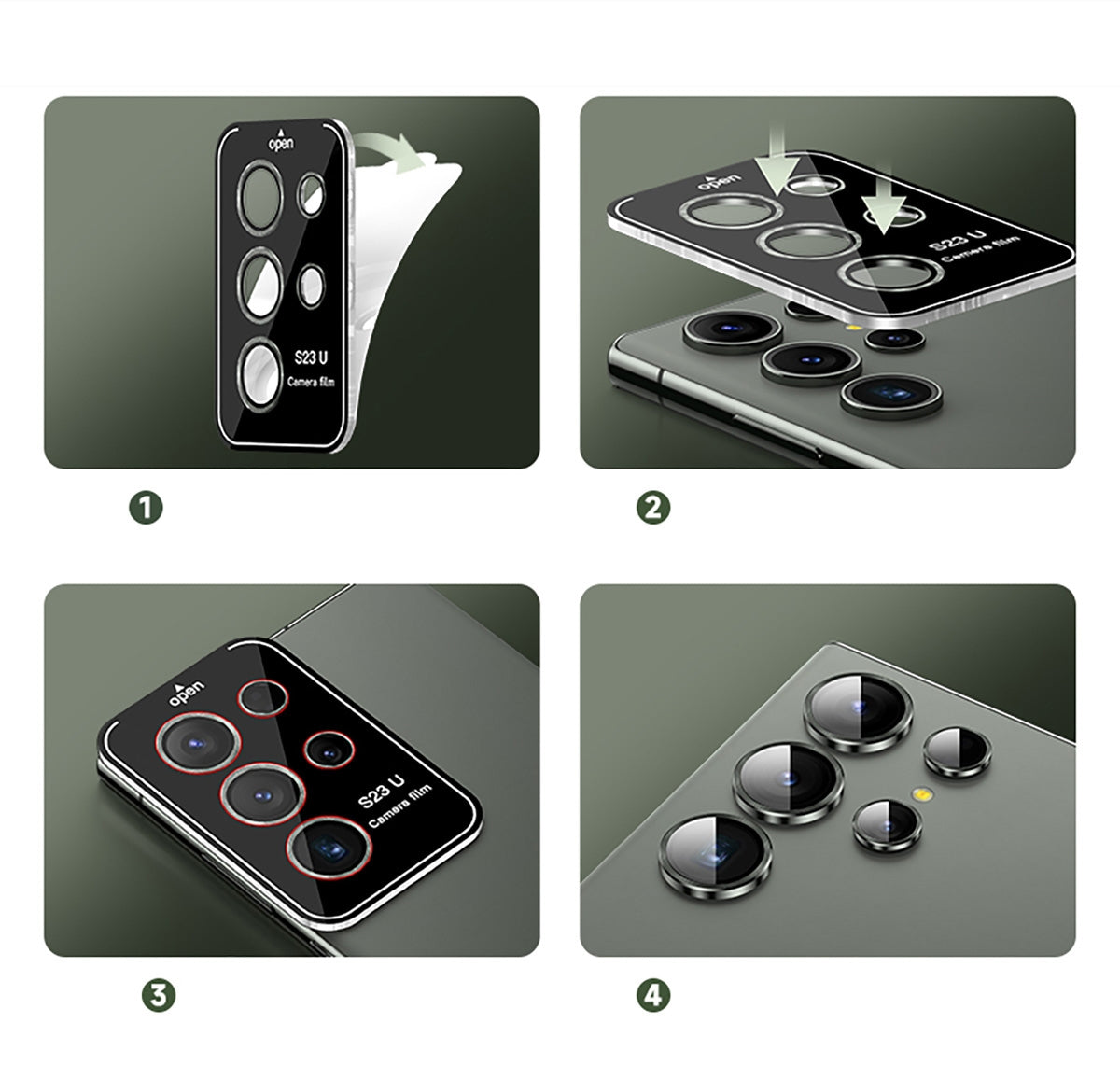 Pro+ Eagle Eye Camera Lens Protector for Samsung Galaxy S24 Ultra 5G S928 - Black