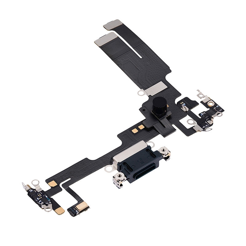 Charging Port with Flex Cable for iPhone 14 (High Quality) - Black