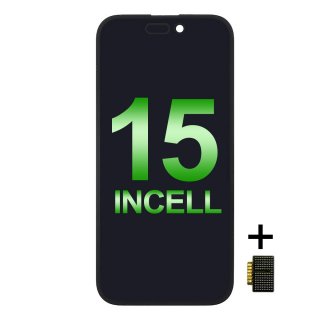 LCD Screen Digitizer Assembly Replacement With Portable IC for iPhone 15 (Incell)