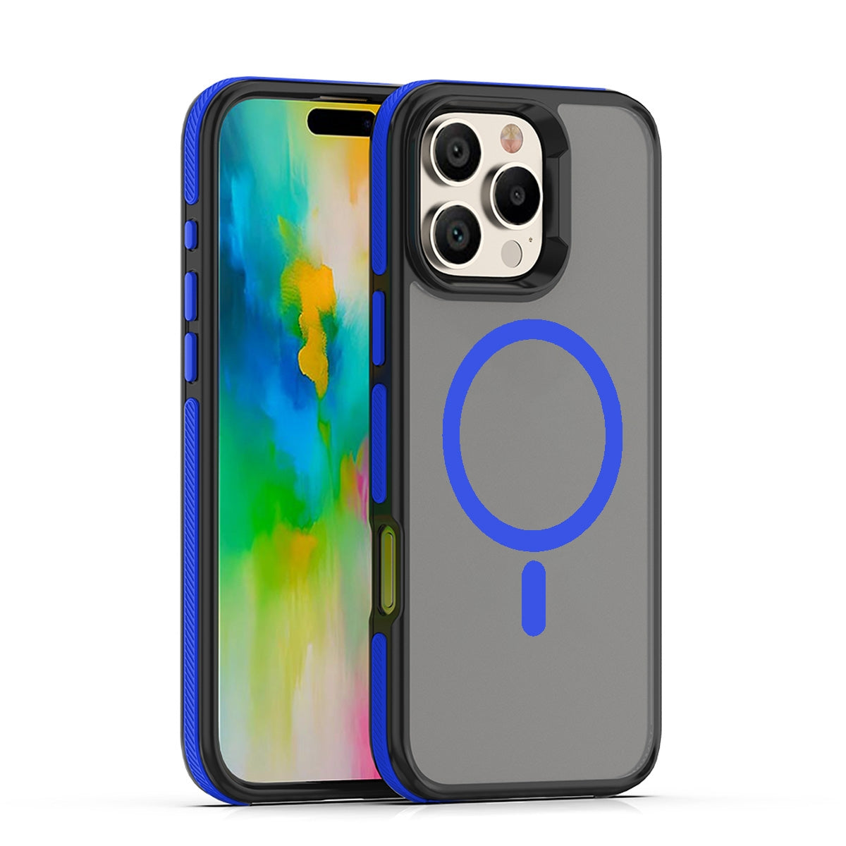 Compatible with iPhone 16 Pro Case, Shockproof Soft Slim Magnetic Phone Case, Compatible with MagSafe - Dark Blue