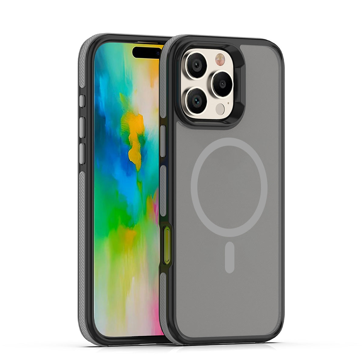 Compatible with iPhone 16 Pro Case, Shockproof Soft Slim Magnetic Phone Case, Compatible with MagSafe - Gray
