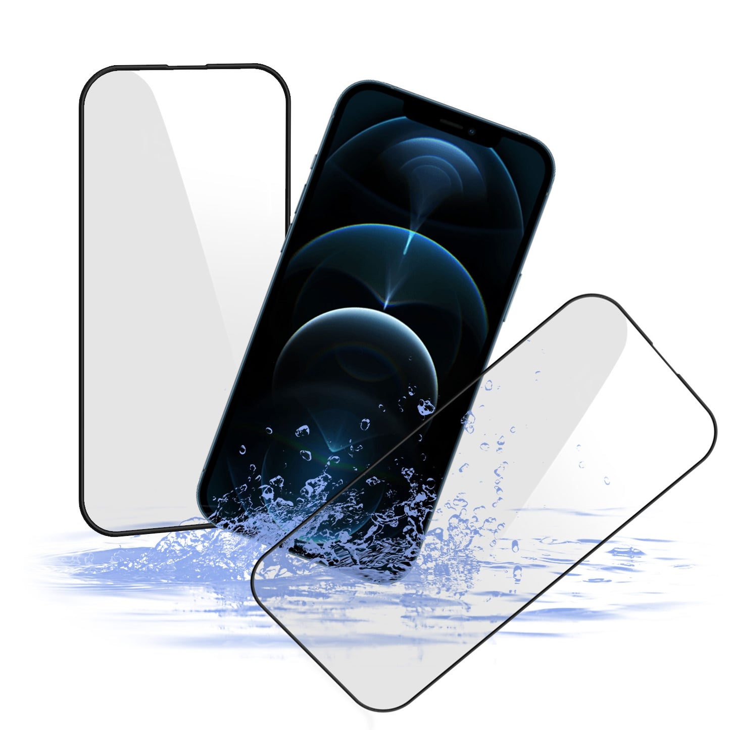 Matte Tempered Glass Screen Protector for iPhone 13 Pro Max (Retail Packaging) - Black