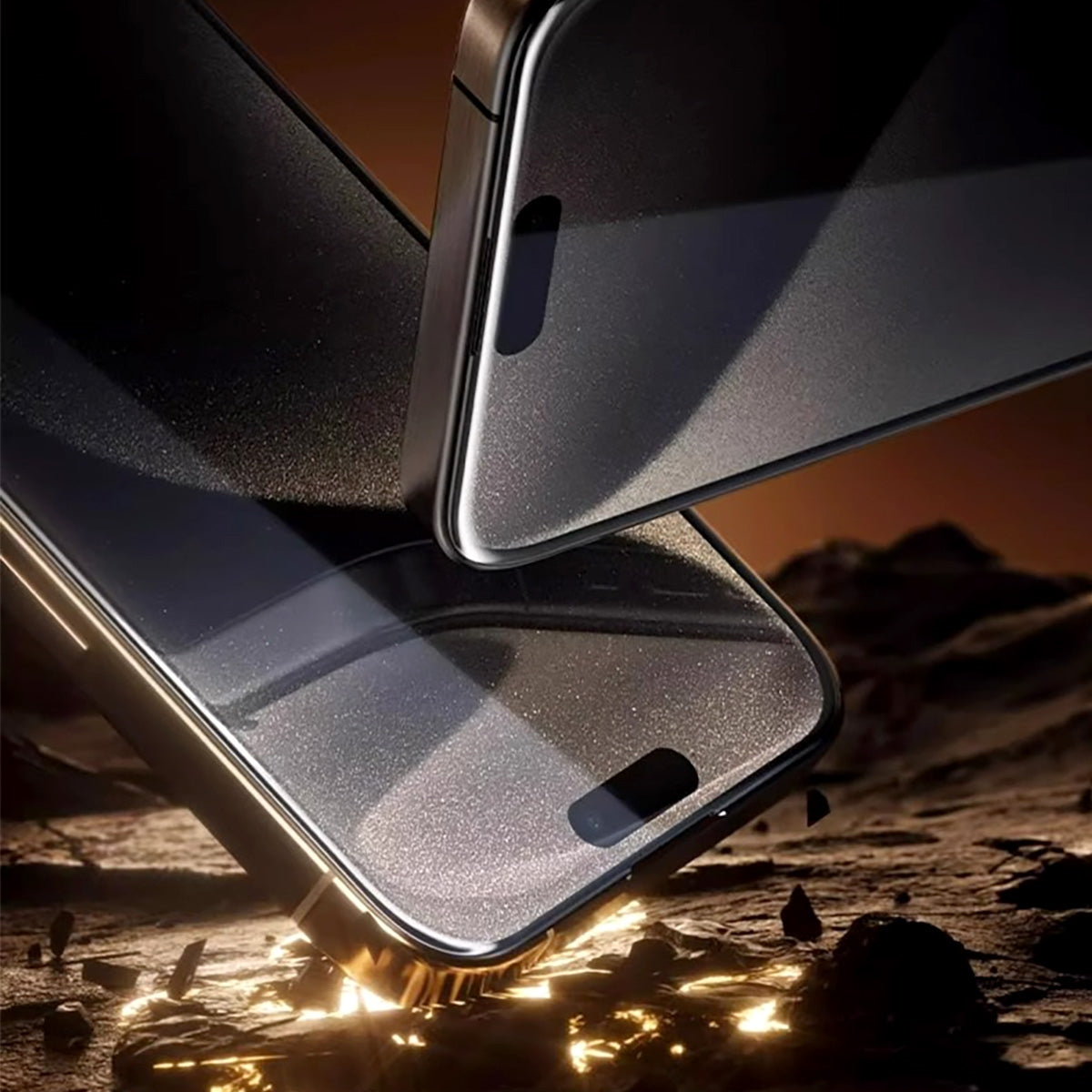 Matte Tempered Glass Screen Protector for iPhone 13 Pro Max (Retail Packaging) - Black