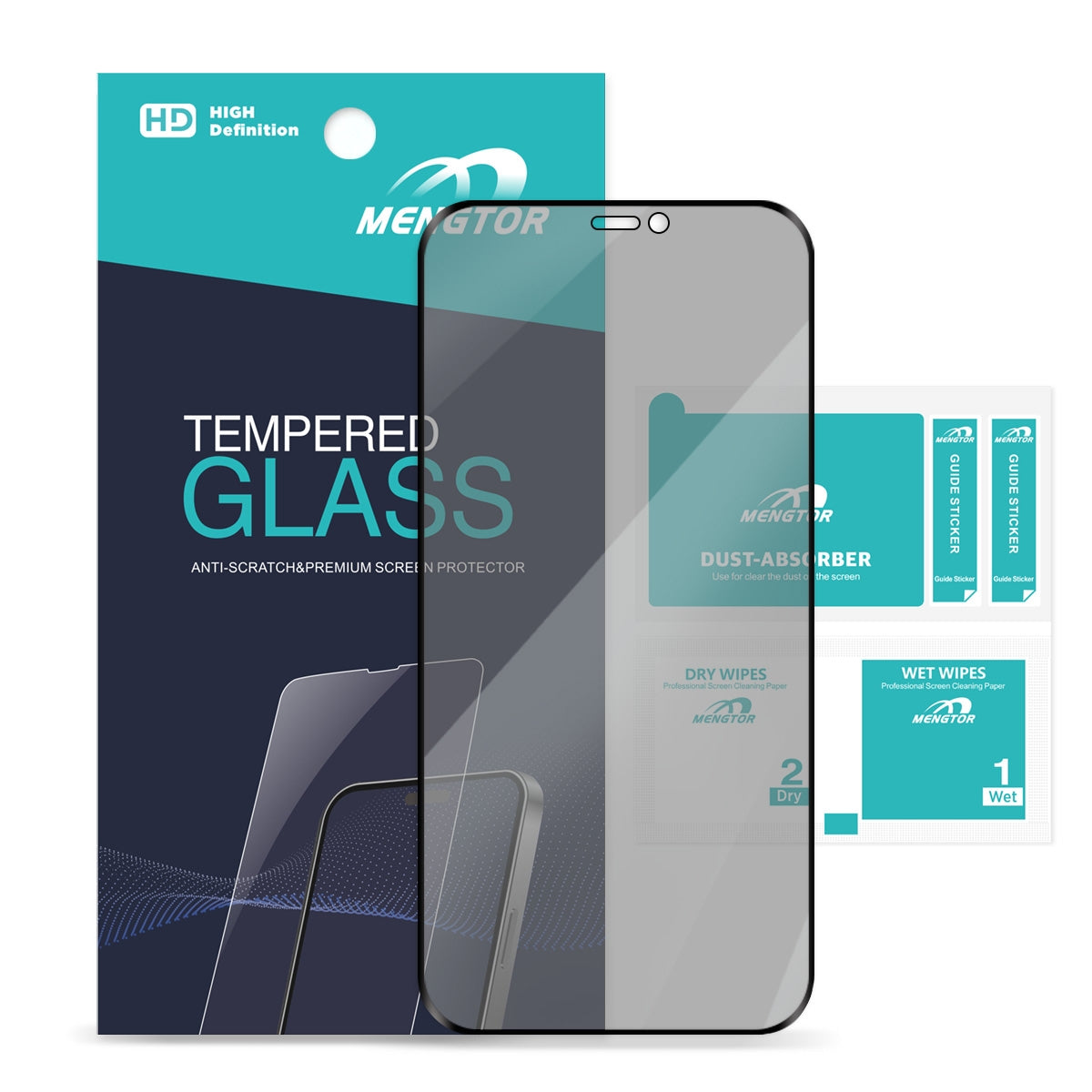 Full Cover Privacy Tempered Glass Screen Protector for iPhone 12/ 12 Pro (Retail Packaging)