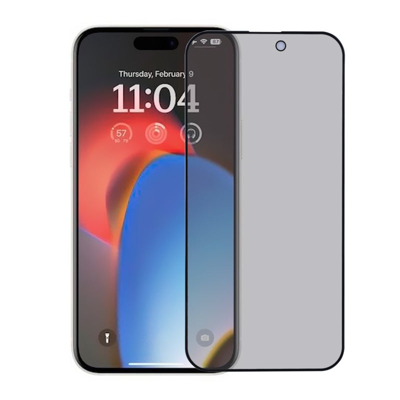 Full Cover Privacy Tempered Glass Screen Protector for iPhone 15 Plus/ 16 Plus (6.7 inches) (Retail Packaging)