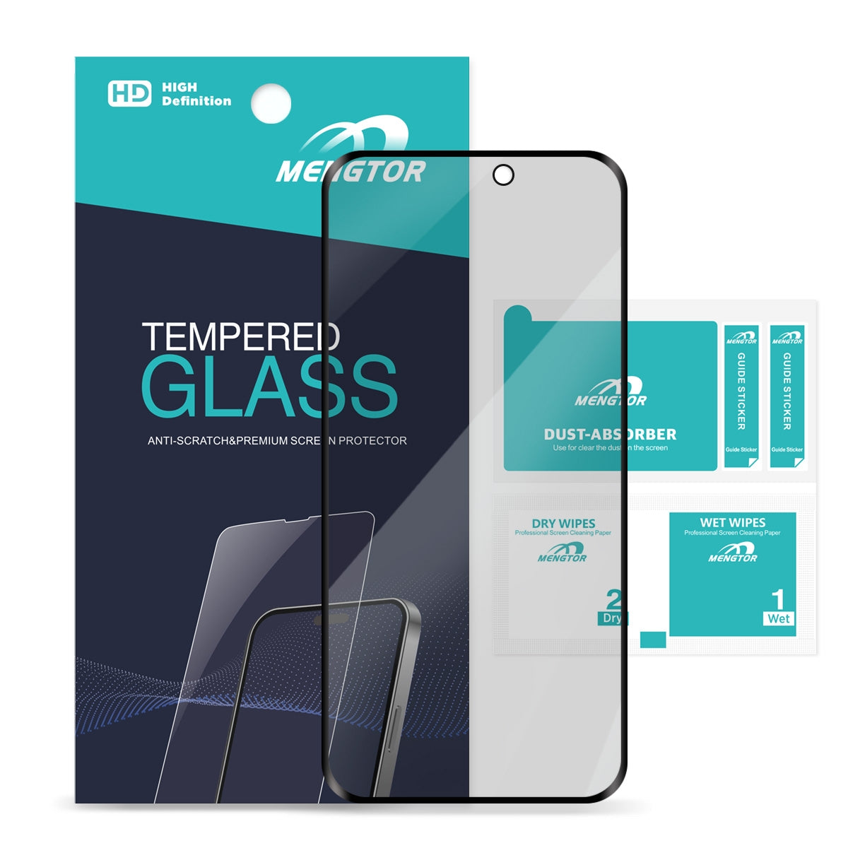 Full Cover Privacy Tempered Glass Screen Protector for iPhone 15 Pro (6.1 inches) (Retail Packaging)