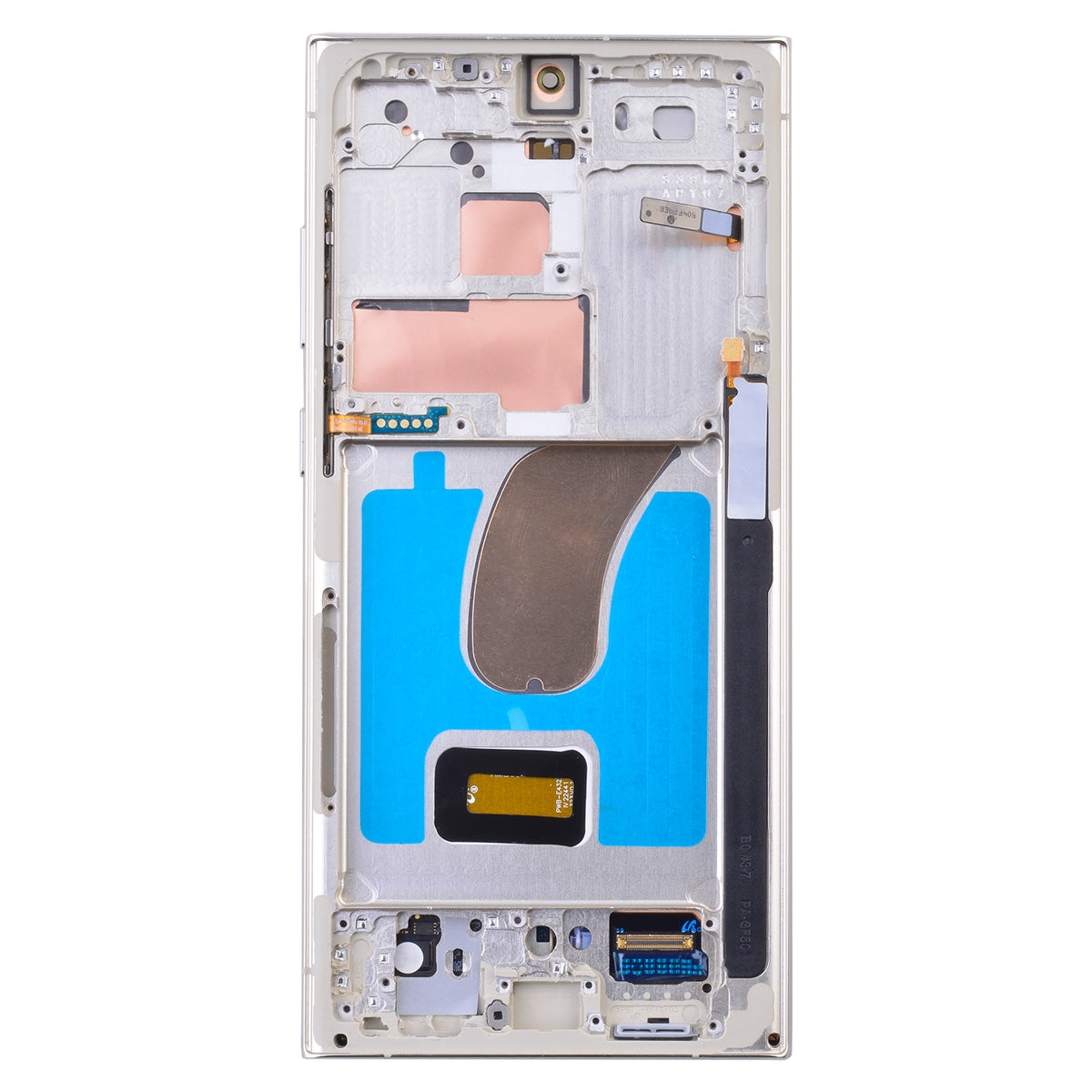 OLED Screen Digitizer Assembly with Frame for Samsung Galaxy S23 Ultra 5G S918 (for America Version)(Premium) - Cream