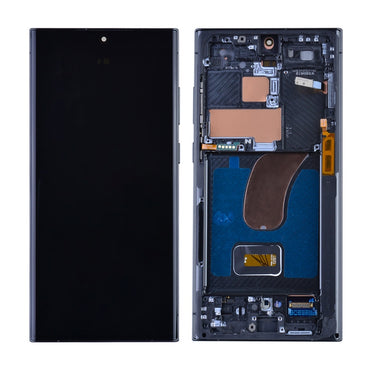 OLED Screen Digitizer Assembly Replacement with Frame for Samsung Galaxy S23 Ultra 5G S918 (for America Version)(Premium) - Green