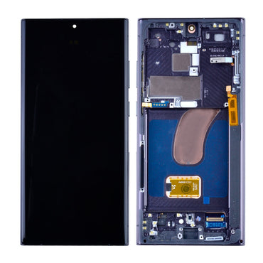 OLED Screen Digitizer Assembly Replacement with Frame for Samsung Galaxy S23 Ultra 5G S918 (for America Version)(Premium) - Phantom Black