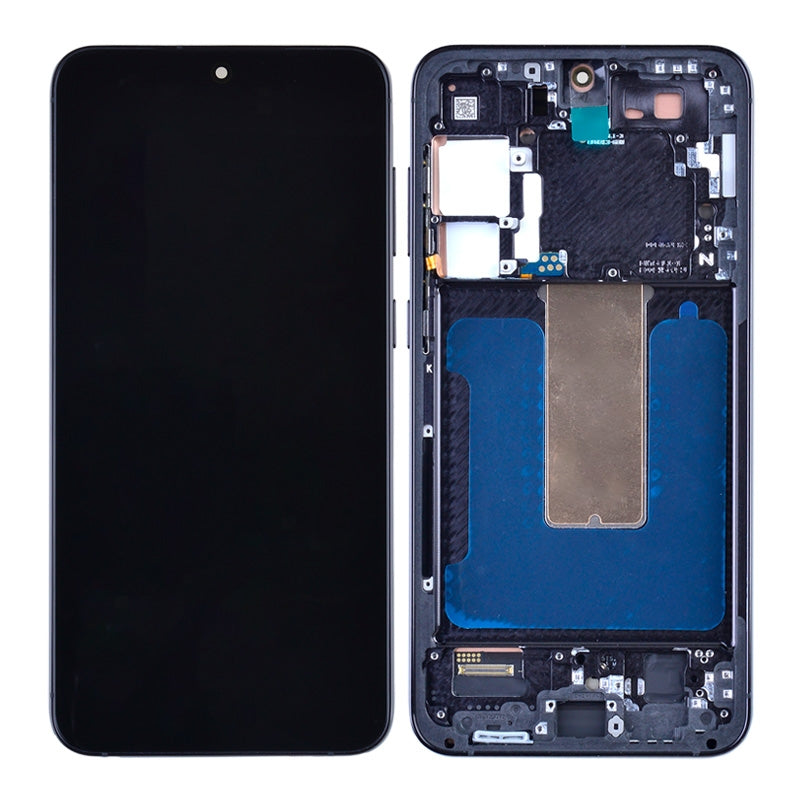 OLED Screen Digitizer Assembly with Frame for Samsung Galaxy S23 Plus 5G S916 (for America Version) (Aftermarket 1:1 Size) - Phantom Black