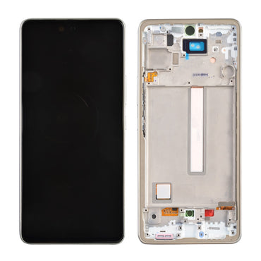 OLED Screen Digitizer with Frame Replacement for Samsung Galaxy A53 5G (2022) A536 (Aftermarket)(1:1 Size) - White