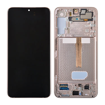 OLED Screen Digitizer Assembly with Frame for Samsung Galaxy S22 Plus 5G S906 (for America Version) (Premium) - Pink Gold