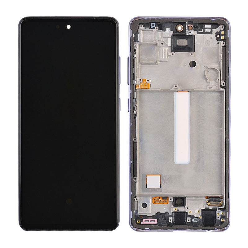 OLED Screen Digitizer Assembly With Frame for Samsung Galaxy A52 4G A525/ A52 5G (2021) A526 (Premium) - Awesome Violet