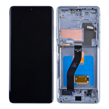 OLED Screen Digitizer Assembly Replacement with Frame for Samsung Galaxy S21 Ultra 5G G998 (Premium) - Phantom Silver
