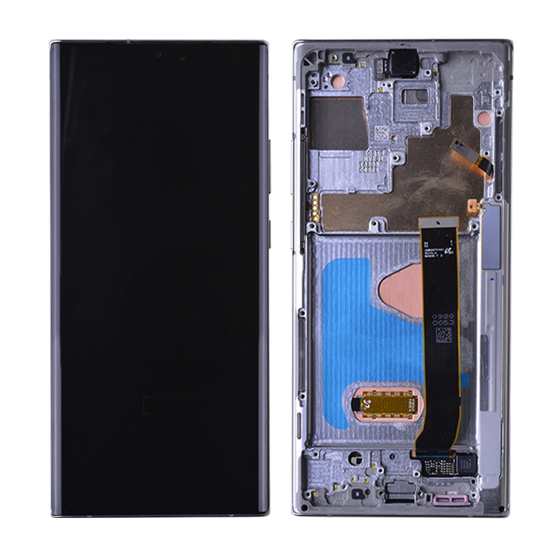 OLED Screen Digitizer Assembly with Frame for Samsung Galaxy Note 20 Ultra N985/ Note 20 Ultra 5G N986 (Premium) - Mystic White