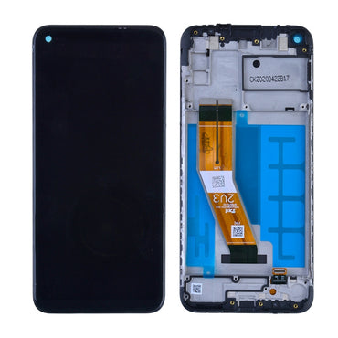 LCD Screen Digitizer Assembly With Frame for Samsung Galaxy A11(2020) A115F/DS (Inernational Version) (Size 159.5mm) - Black