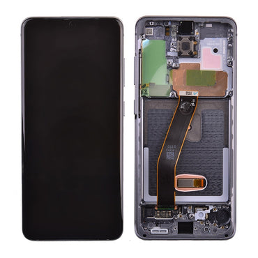 OLED Screen Digitizer with Frame Replacement for Samsung Galaxy S20 G980/ S20 5G G981 (Premium) - Cosmic Gray (Excluding Verizon)