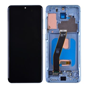 OLED Screen Digitizer with Frame Replacement for Samsung Galaxy S20 G980/ S20 5G G981 (Premium) - Cloud Blue (Excluding Verizon)