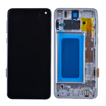 OLED Screen Digitizer with Frame Replacement for Samsung Galaxy S10e G970 (Premium) - Prism White