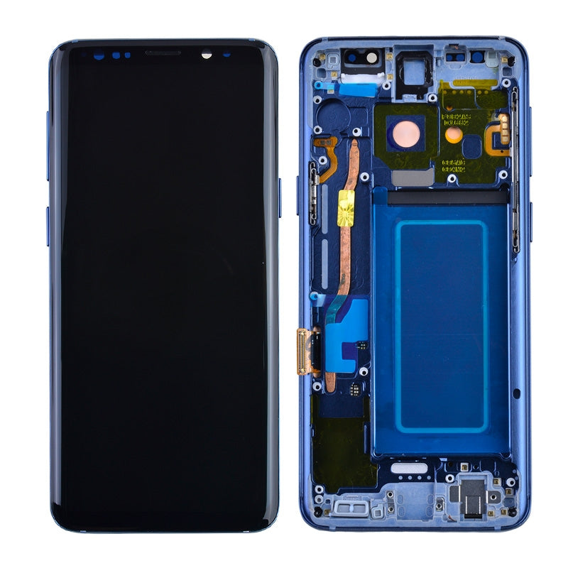 OLED Screen Digitizer with Frame Replacement for Samsung Galaxy S9 G960 (Premium) - Blue