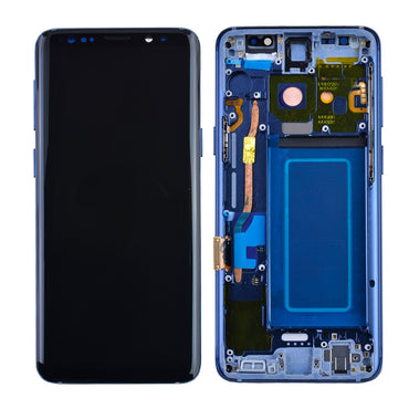 OLED Screen Digitizer with Frame Replacement for Samsung Galaxy S9 G960 (Premium) - Blue