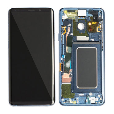 OLED Screen Digitizer with Frame Replacement for Samsung Galaxy S9 Plus G965 (Premium) - Blue