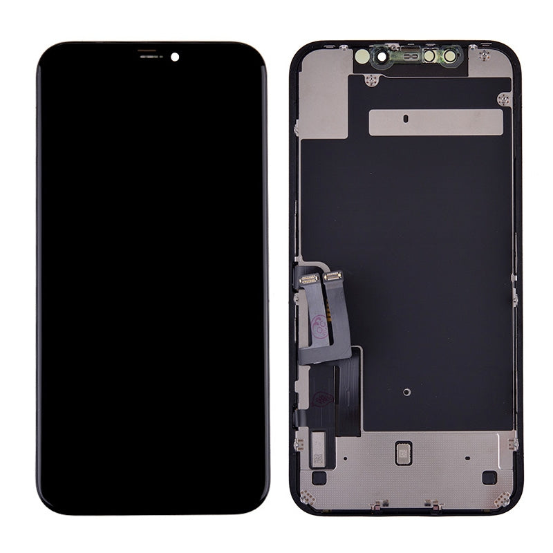 LCD Screen Digitizer Assembly Replacement with Back Plate for iPhone 11 (High Quality)