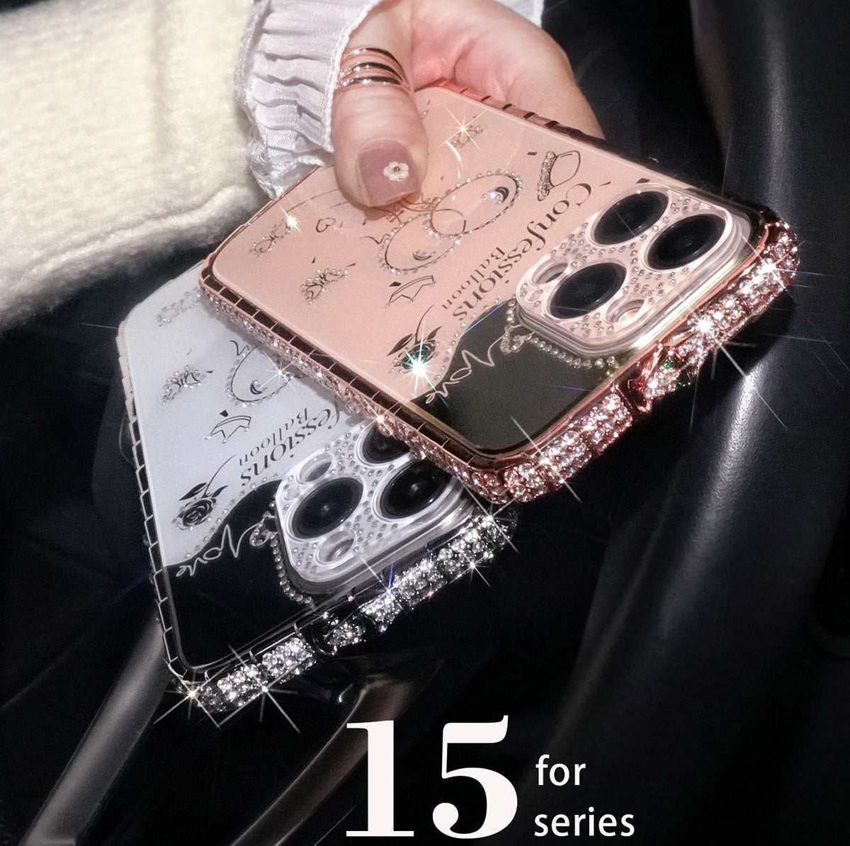 Fashion Case for iPhone 15 Pro Max - Silver