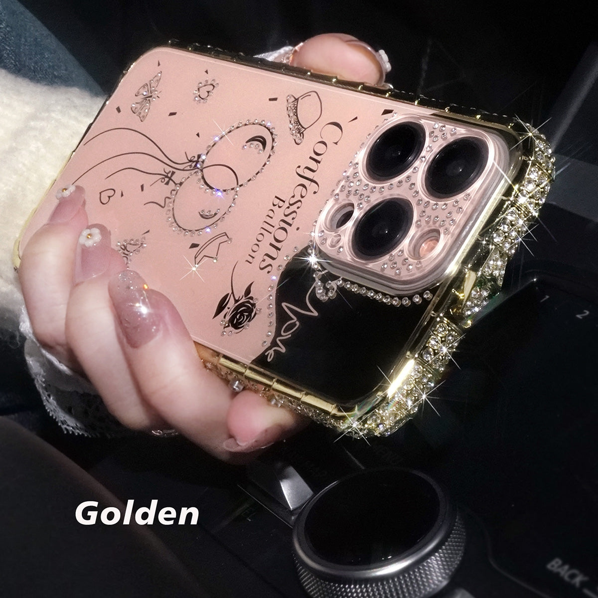 Fashion Case for iPhone 15 Pro Max - Gold