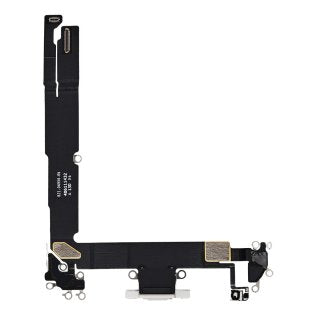 Charging Port with Flex Cable for iPhone 16 Plus - White