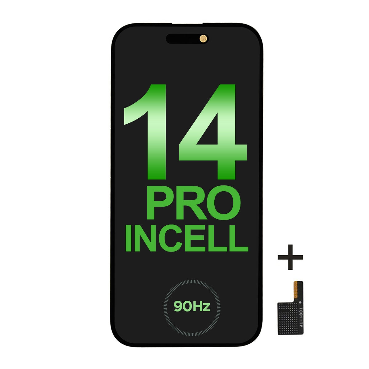 LCD Screen Digitizer Assembly Replacement With Portable IC for iPhone 14 Pro (Incell/ 90HZ)