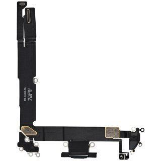Charging Port with Flex Cable for iPhone 16 Plus - Black