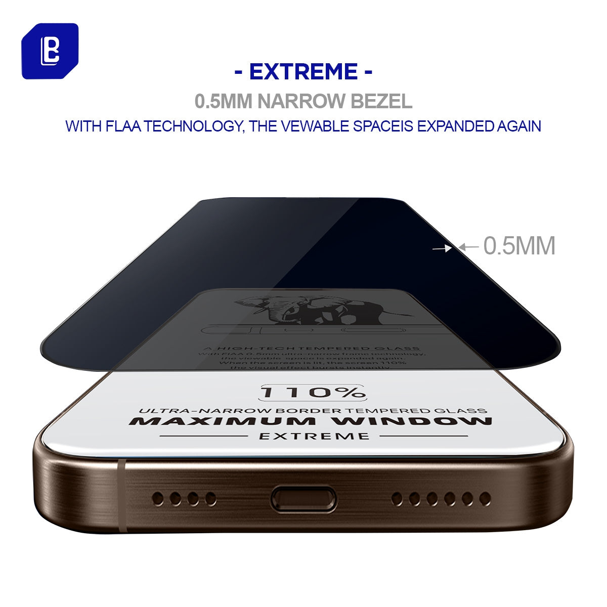 Privacy Screen Protector for iPhone 15/ 16, 25° Anti Spy Tempered Glass Film, Full Coverage, Anti-Scratch, 9H Hardness, Military Grade Protection, 99.99% HD, ...
