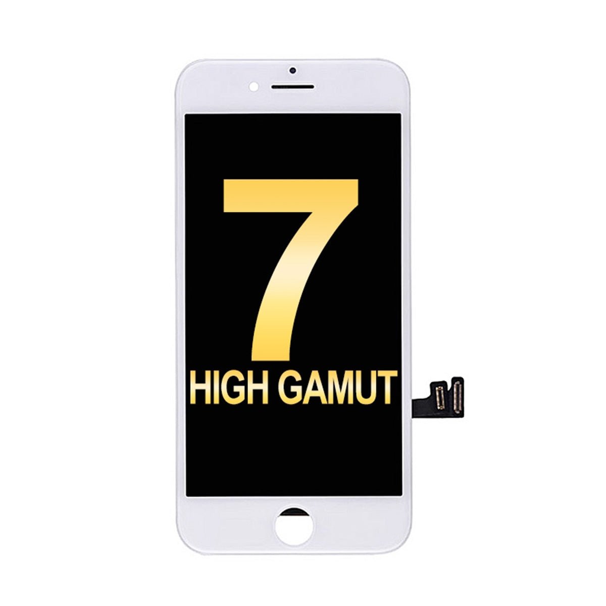 LCD Screen Display with Touch Digitizer and Back Plate Replacement for iPhone 7 (High Gamut/ Aftermarket Plus) - White