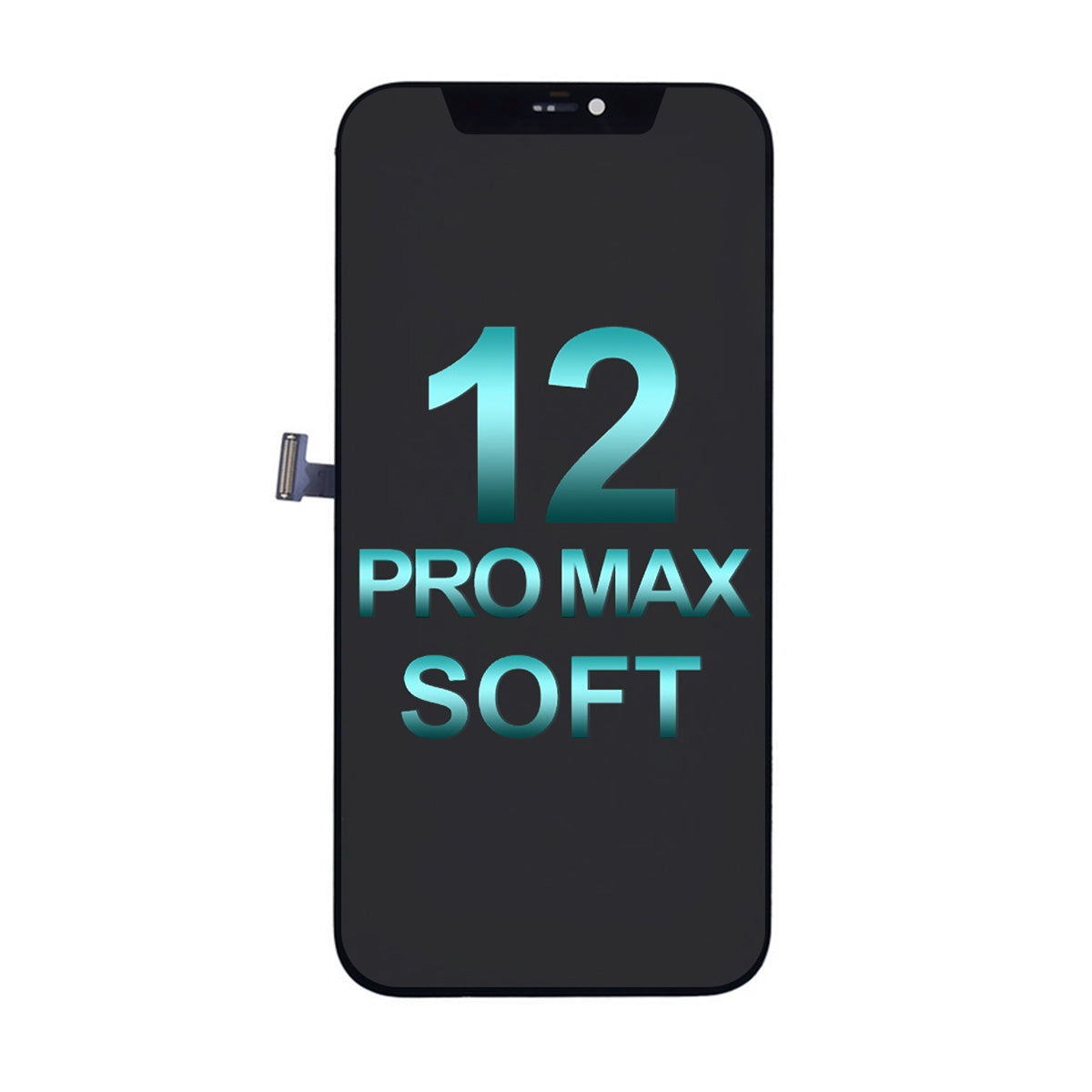 Premium Soft OLED Screen Digitizer Assembly with Portable IC for iPhone 12 Pro Max (Aftermarket Plus) - Black