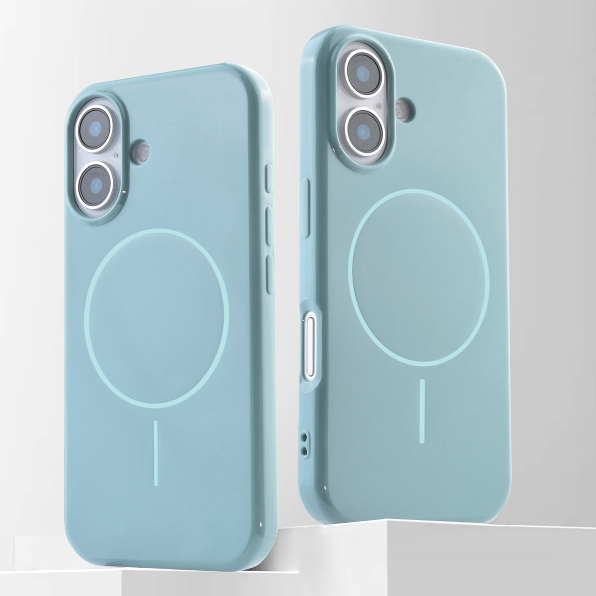 iPhone 16 Plus TPU Magnetic Imitation Original Bright Case - Blue