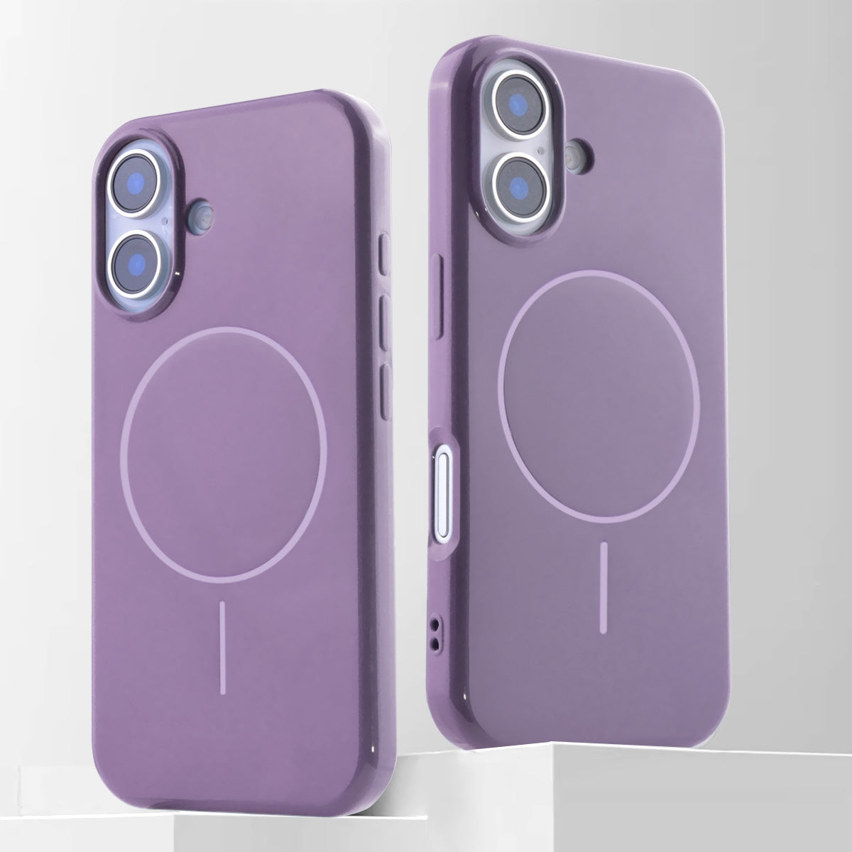 iPhone 16 Plus TPU Magnetic Imitation Original Bright Case - Dark Purple