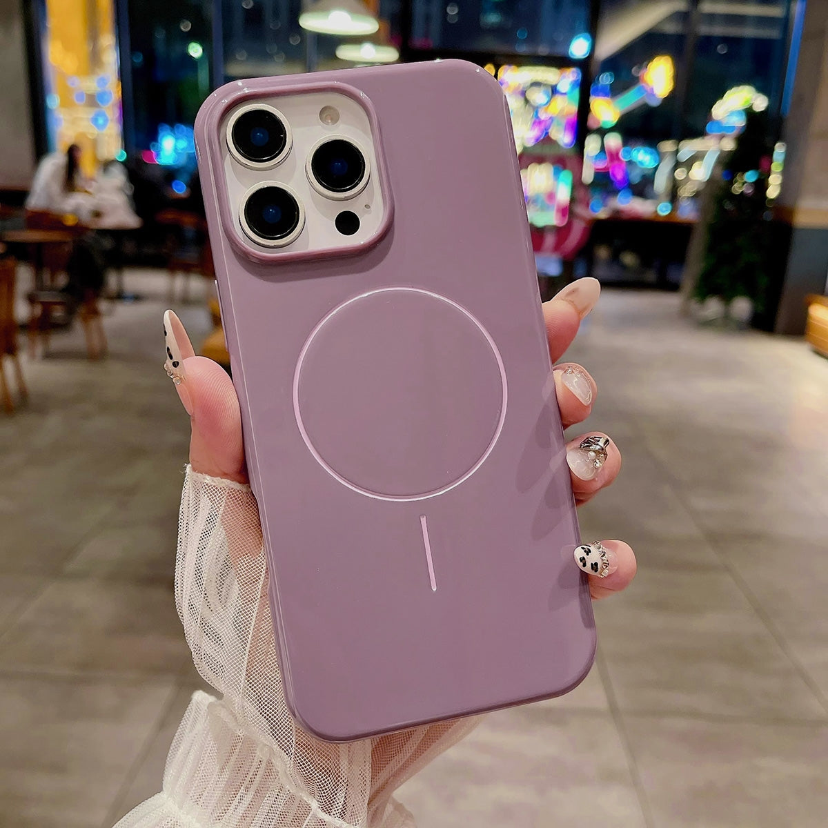 iPhone 16 Plus TPU Magnetic Imitation Original Bright Case - Dark Purple