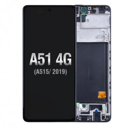 OLED Screen Digitizer Assembly With Frame for Samsung Galaxy A51 2019 A515 (Premium) - Prism Crush Black