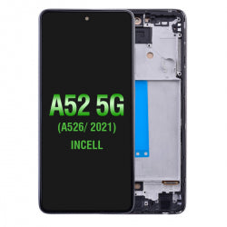 OLED Screen Digitizer Assembly With Frame for Samsung Galaxy A52 4G A525/ A52 5G (2021) A526 (Aftermarket)(1:1 Size) - Awesome Blue