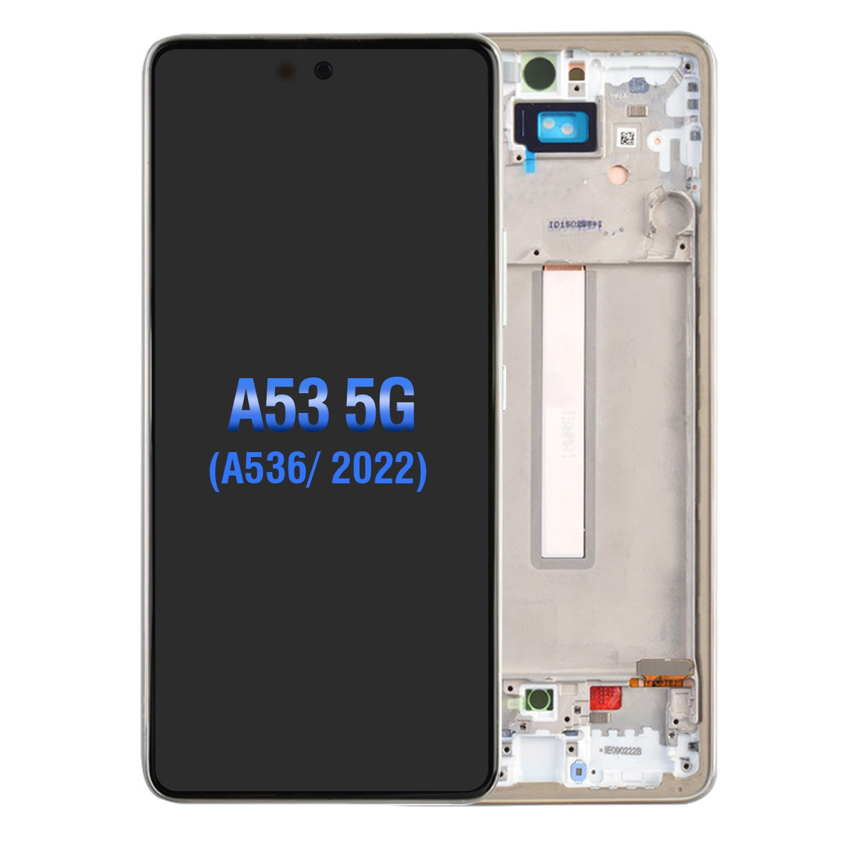 OLED Screen Digitizer with Frame Replacement for Samsung Galaxy A53 5G (2022) A536 (Aftermarket)(1:1 Size) - White