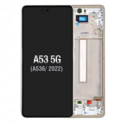 OLED Screen Digitizer with Frame Replacement for Samsung Galaxy A53 5G (2022) A536 (Aftermarket)(1:1 Size) - Black