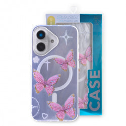 Shiny Diamond Phone Case with Floral and Butterfly Decoration, 3D Luxury Shiny Crystal Rhinestone Pearl Love Rose Protective Case, Compatible with iPhone 16 Pl...