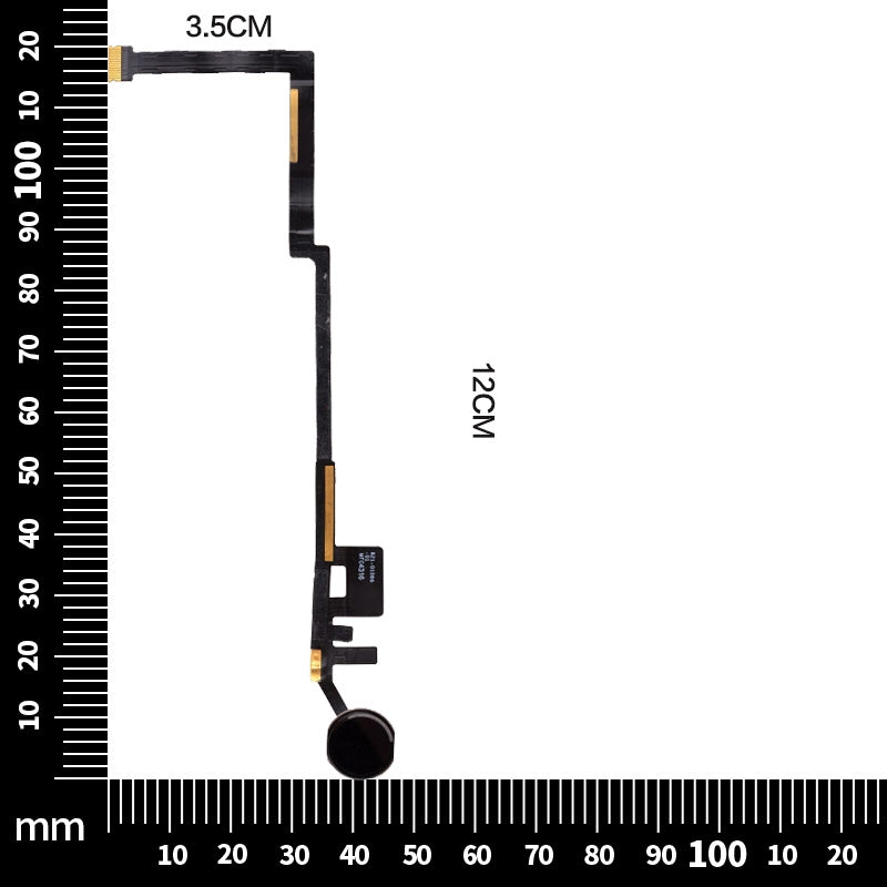Home Button Connector with Flex Cable Ribbon for iPad 5 (2017)/ iPad 6 (2018) - Black
