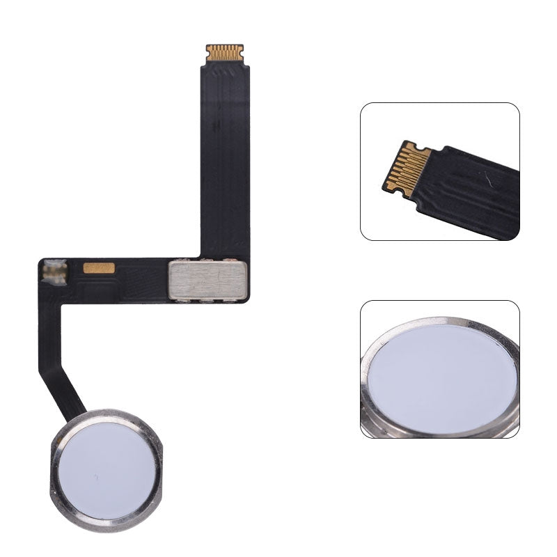 Home Button with Flex Cable Ribbon and Home Button Connector for iPad Pro (9.7inches) - White