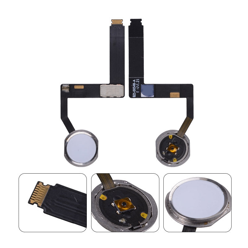 Home Button with Flex Cable Ribbon and Home Button Connector for iPad Pro (9.7inches) - White