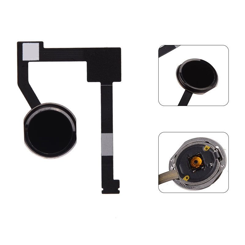 Home Button with Flex Cable Ribbon and Home Button Connector for iPad mini 4 - Black